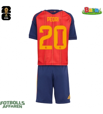 Spanien Pedri Gonzalez #20 Hemmaställ Barn VM 2026 Kortärmad (+ Korta byxor)
